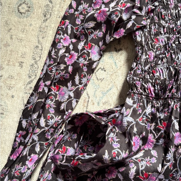 GAP Pink and Black A-line Dress with Ruffled Tiers - Picture 2 of 3